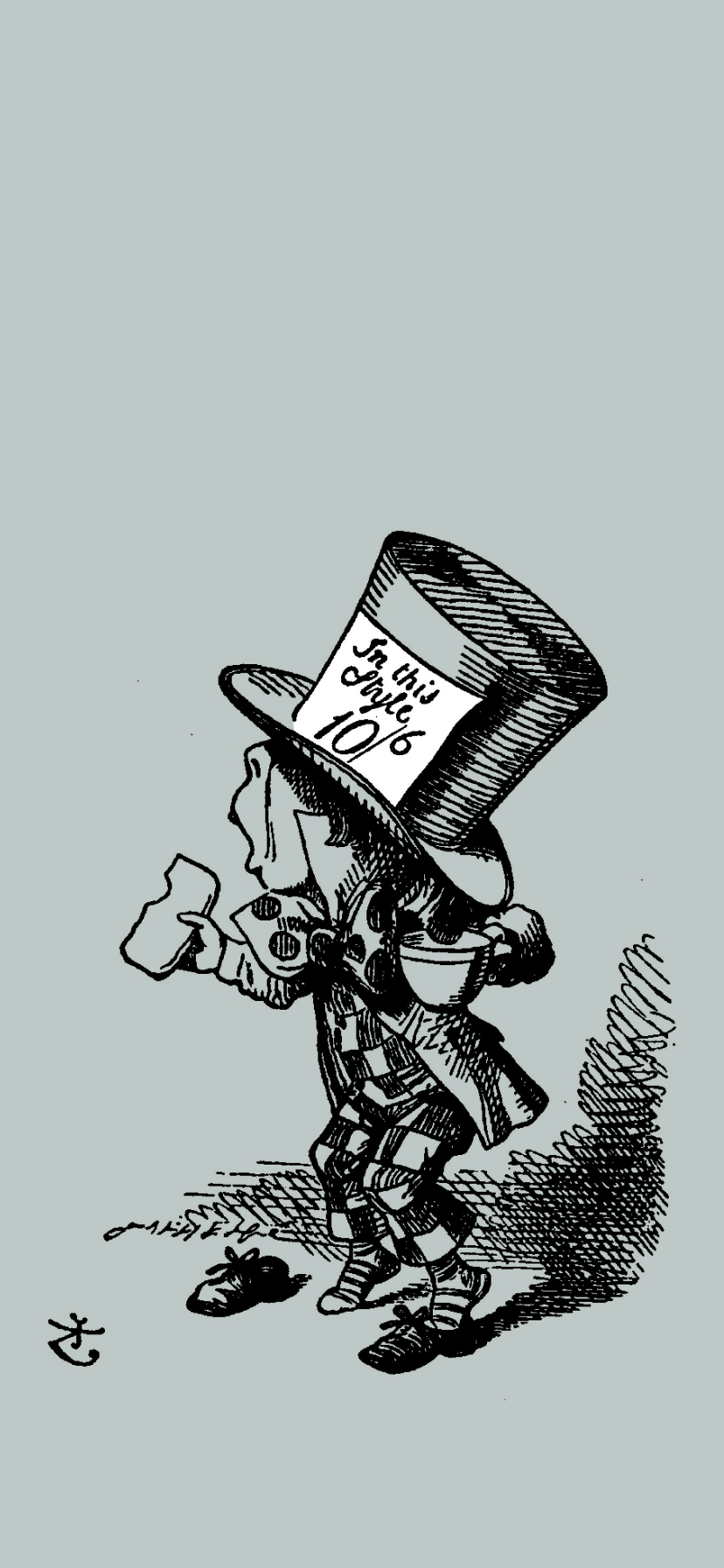 Mad Hatter drinking tea – Alice in Wonderland Wallpaper | Wallaland